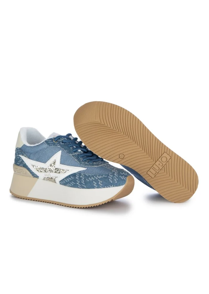 sneakers donna liu jo dreamy denim blu