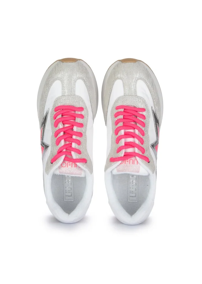 damen sneaker liu jo dreamy laminated silber rosa