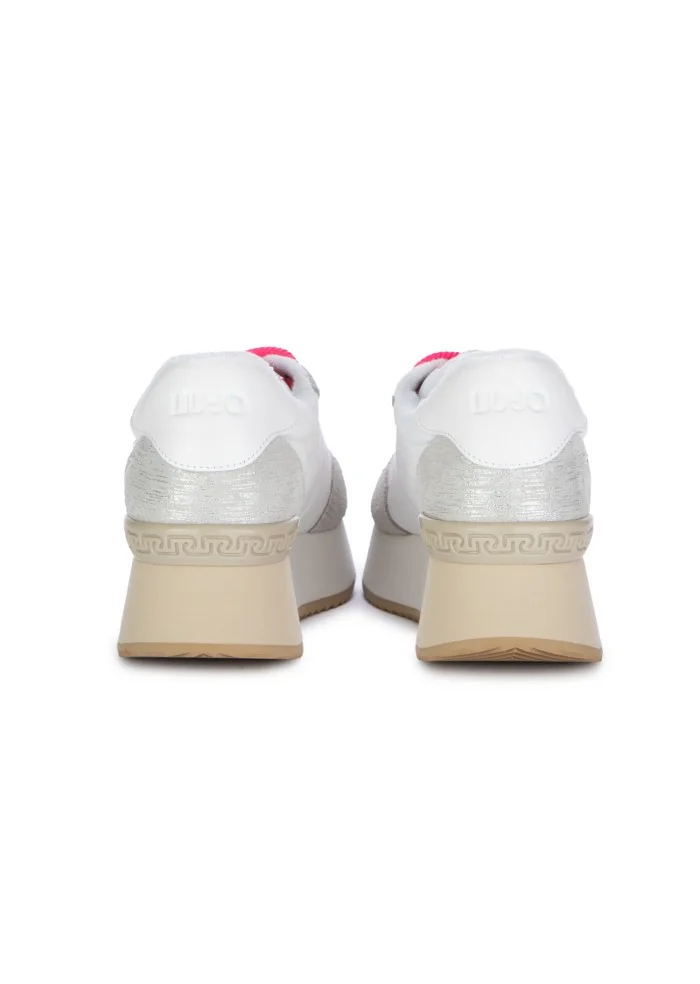 sneakers donna liu jo dreamy laminated argento rosa