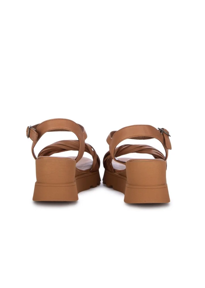 damen sandalen bueno geflochtener reimen hellbraun