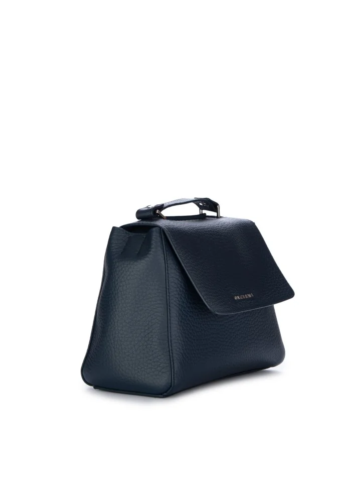 damen handtasche orciani sveva soft kleine navy blau