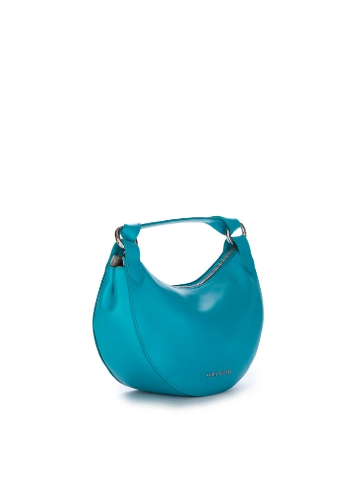 womens hand bag orciani dumpling vanity light blue