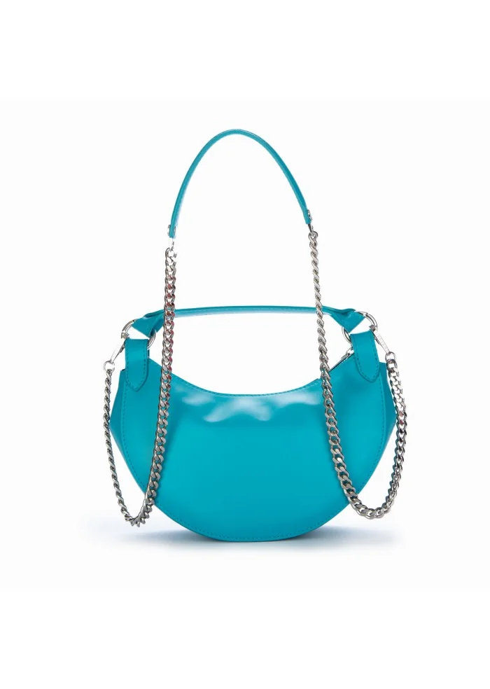 womens hand bag orciani dumpling vanity light blue