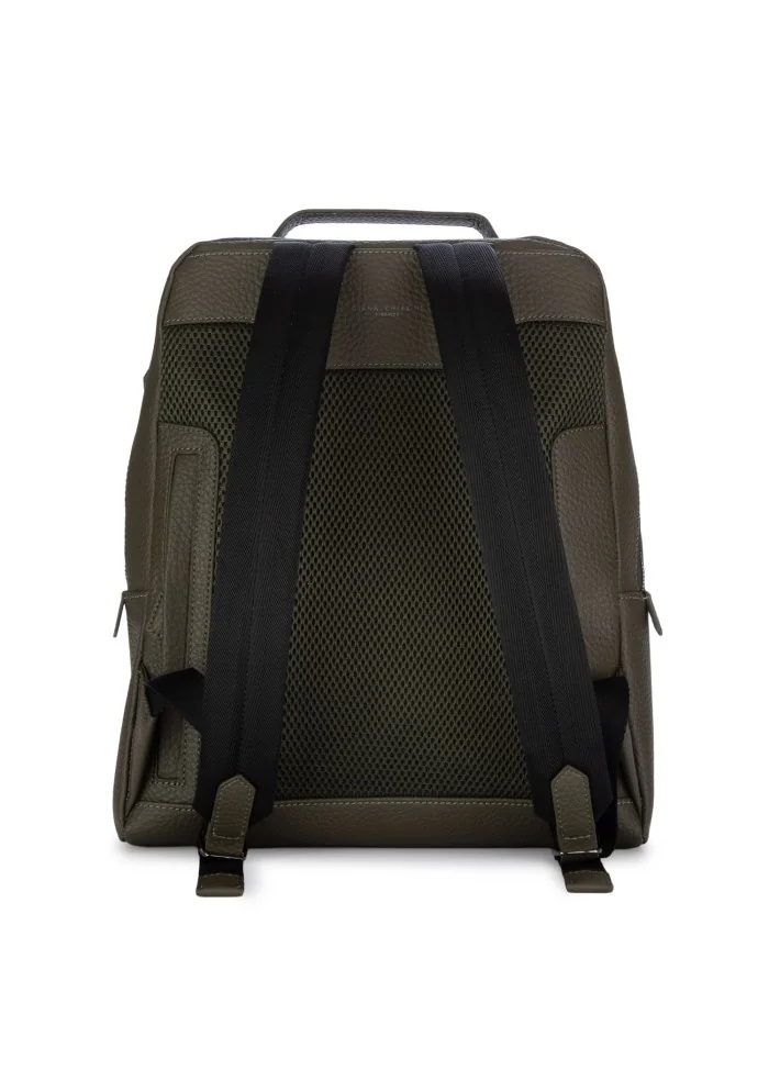 backpack gianni chiarini grained leather military green