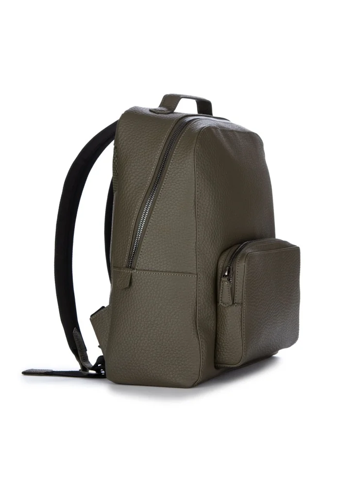 backpack gianni chiarini grained leather military green