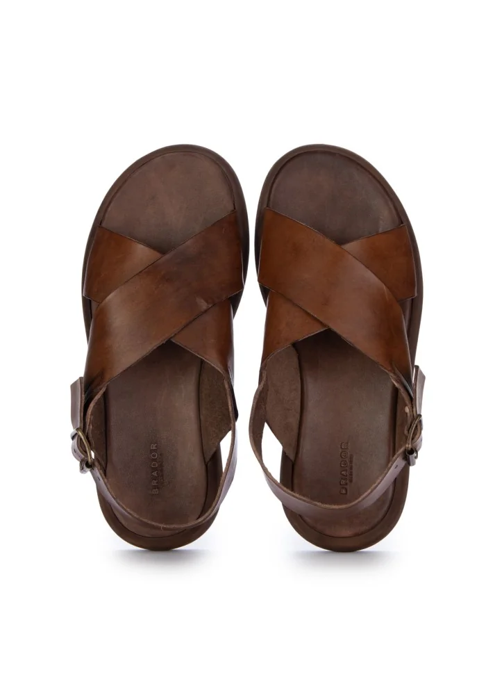 mens sandals brador oscar mat t capo mahogany brown