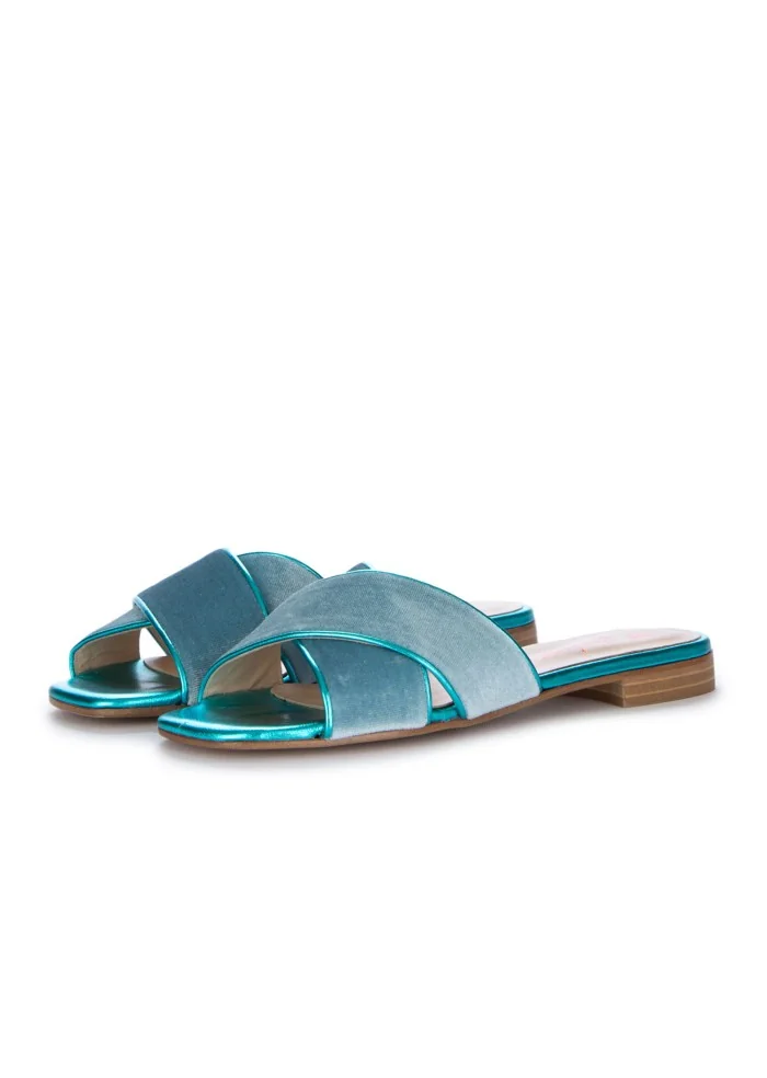 damen sandalen positano in love samt hellblau