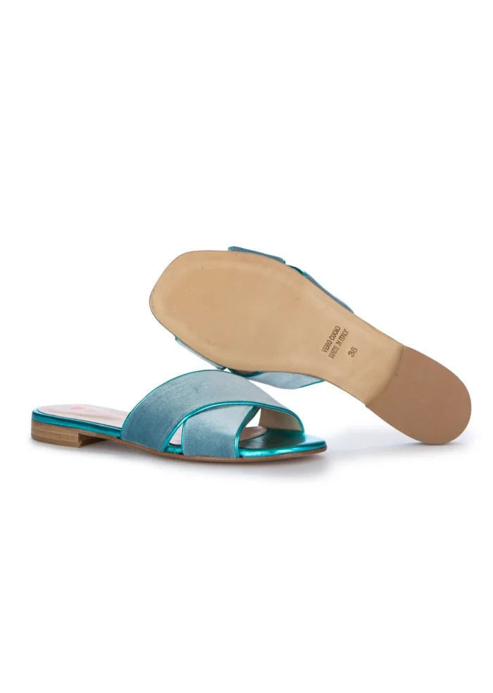 damen sandalen positano in love samt hellblau