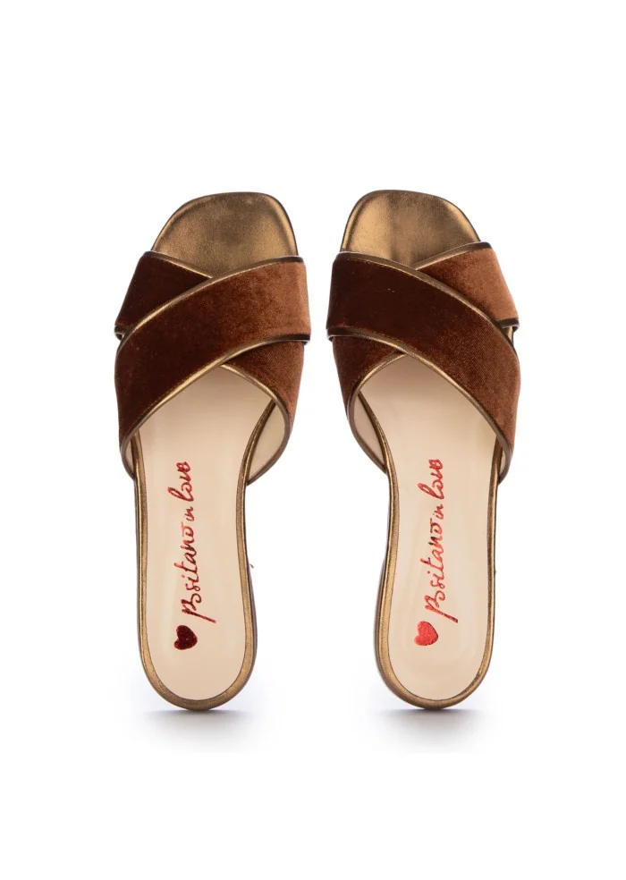 womens sandals positano in love velvet brown