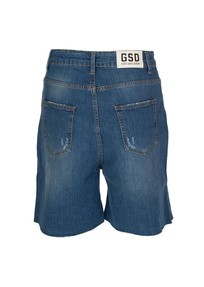 womens shorts god save denim ares blue jeans