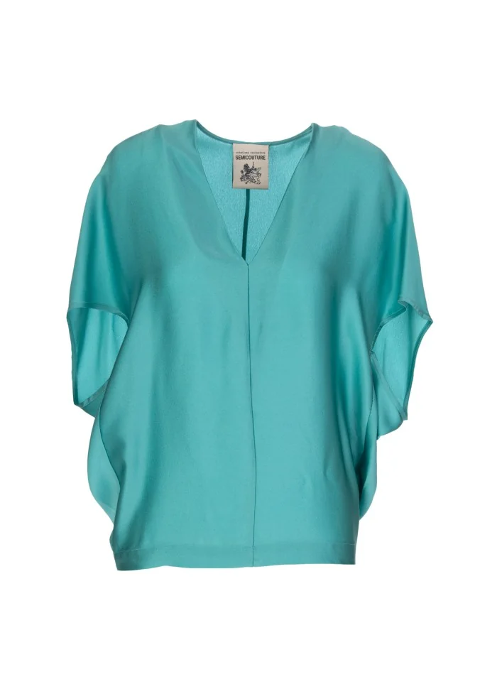 blusa donna kartika scollo a v acqua marina