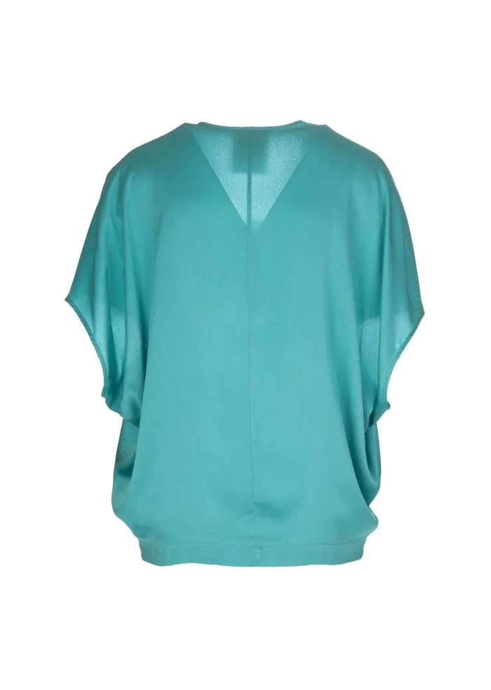 womens blouse semicouture v neck sea water