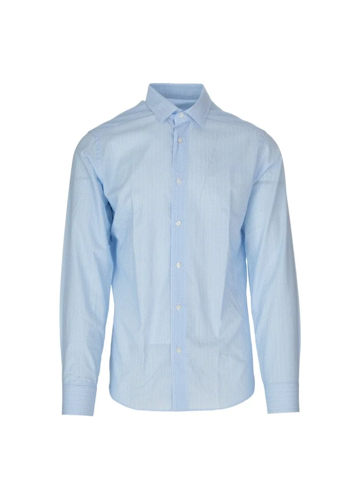 mens shirt liberty rose microprinting light blue