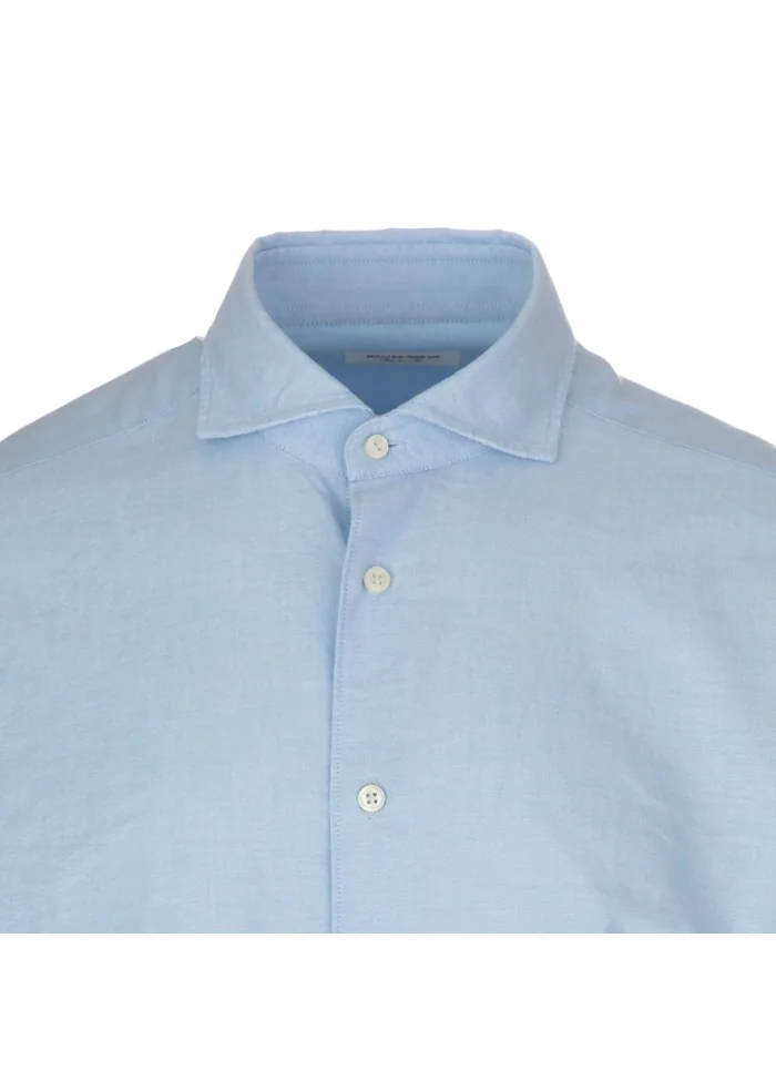 mens shirt mastricamiciai jean light blue