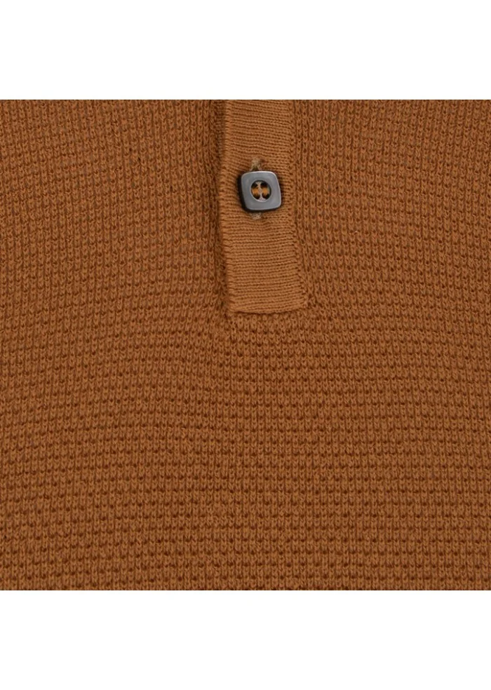 mens polo shirt daniele fiesoli cotton brown