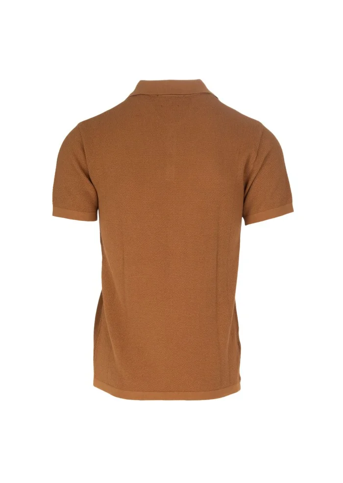 mens polo shirt daniele fiesoli cotton brown