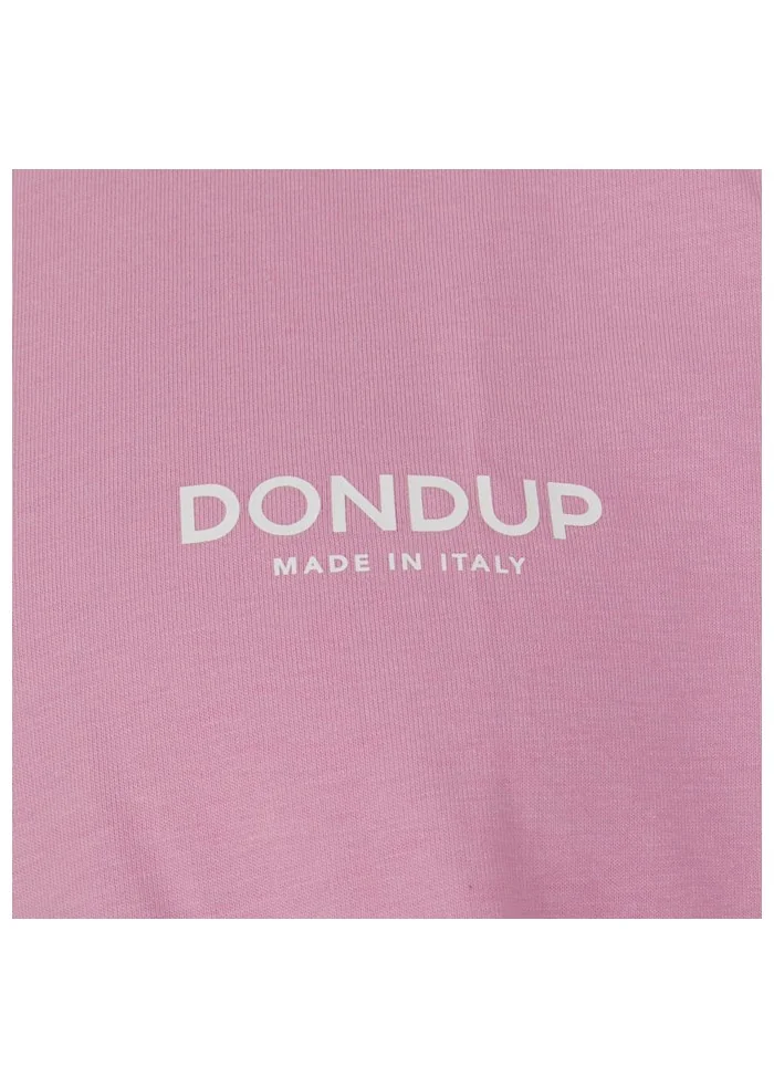 herren t shirt dondup klassischem logo rosa