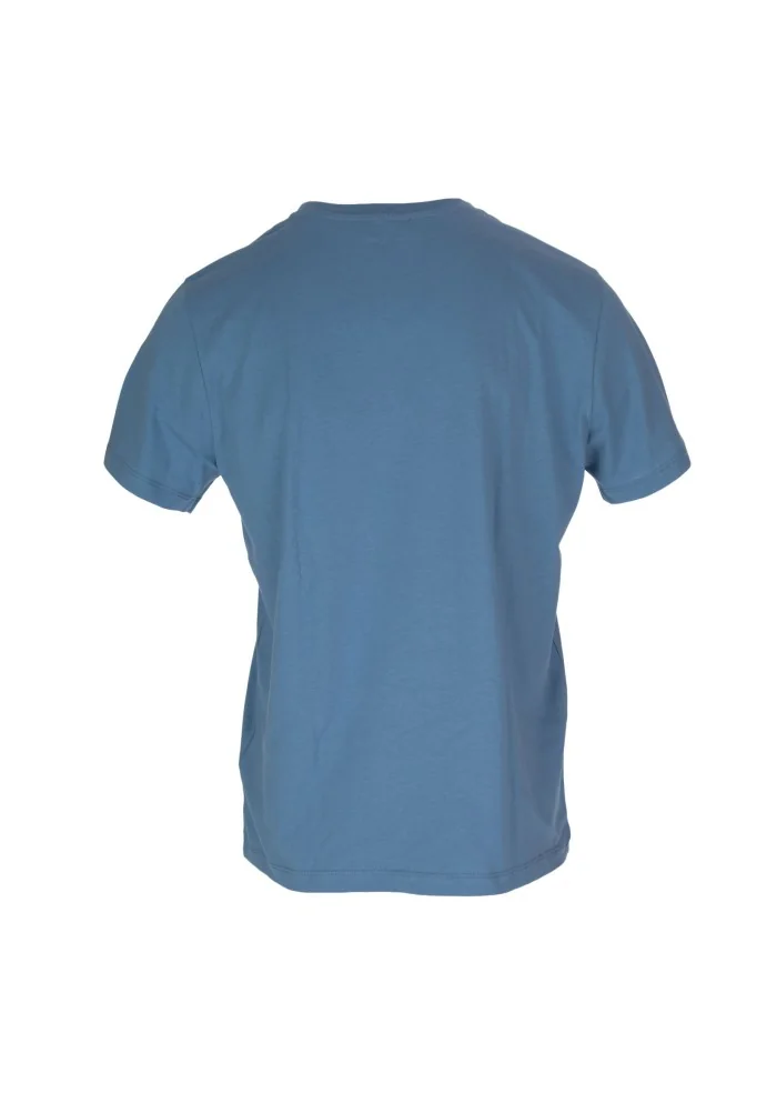 mens t shirt dondup contrasting logo powder blue