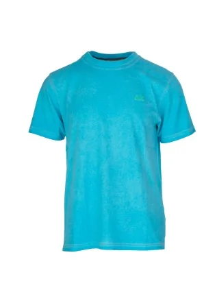 t shirt uomo sun68 special dyed turchese