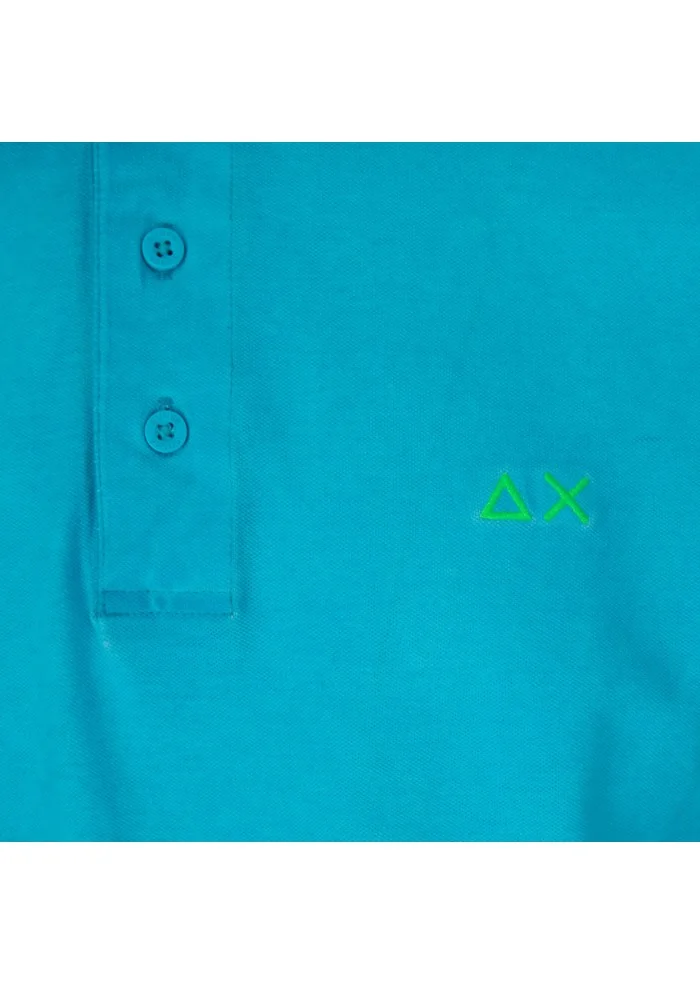 mens polo sun68 special dyes turquoise