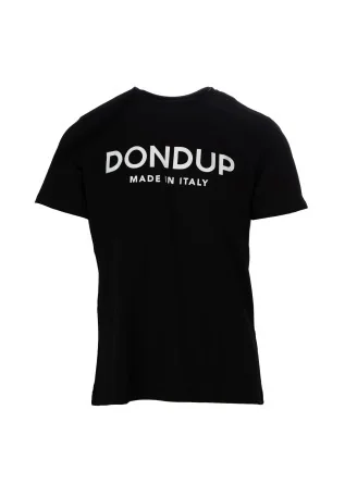 mens t shirt dondup crew neck logo black