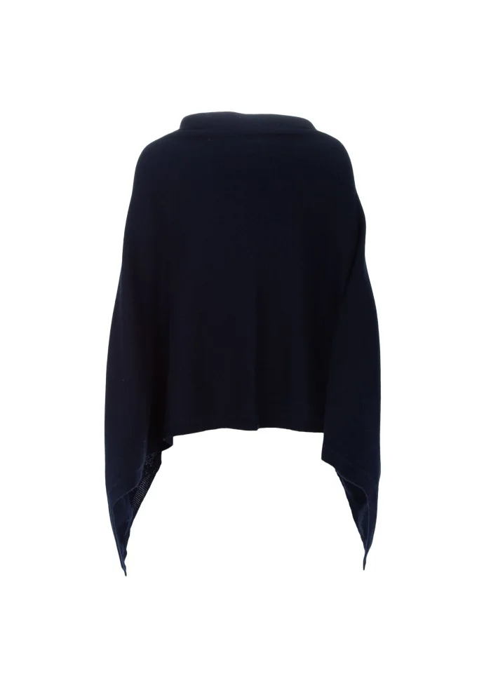 poncho donna cashmere island sorrento blu