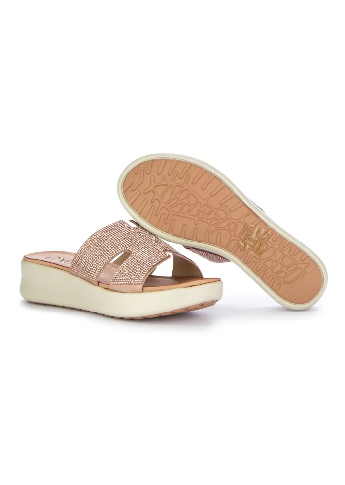 sandali donna exe platform luccicanti rosa