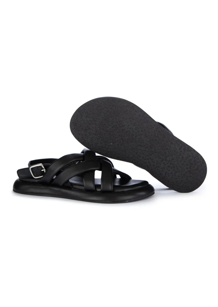 damen sandalen hadel geflochten schwarz