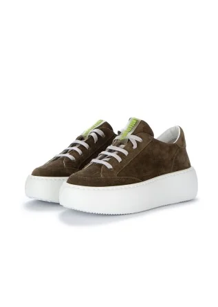 womens sneakers andia fora izar suede green