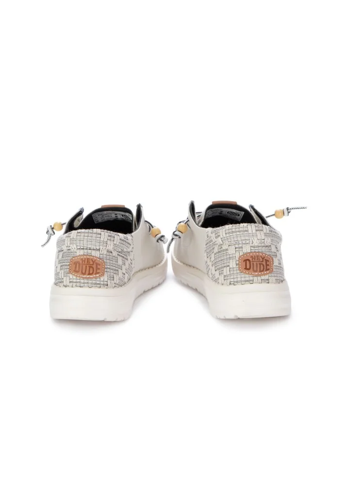 scarpe basse donna hey dude wendy funk jacquard bianco