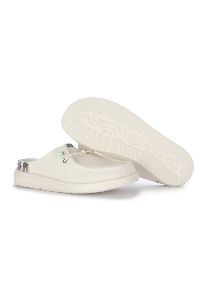 scarpe donna hey dude wendy slip classic bianco