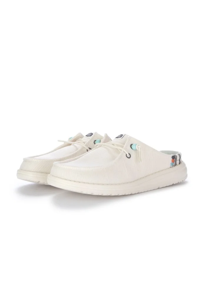 womens shoes hey dude wendy slip classic white