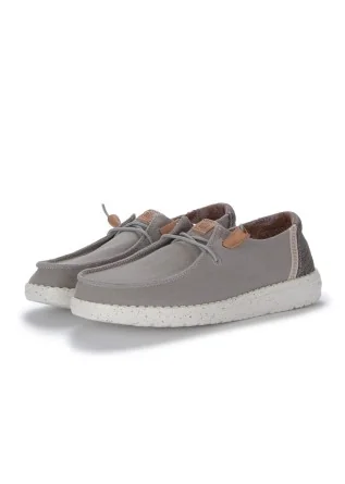 womens flat shoes hey dude wendy washed grey