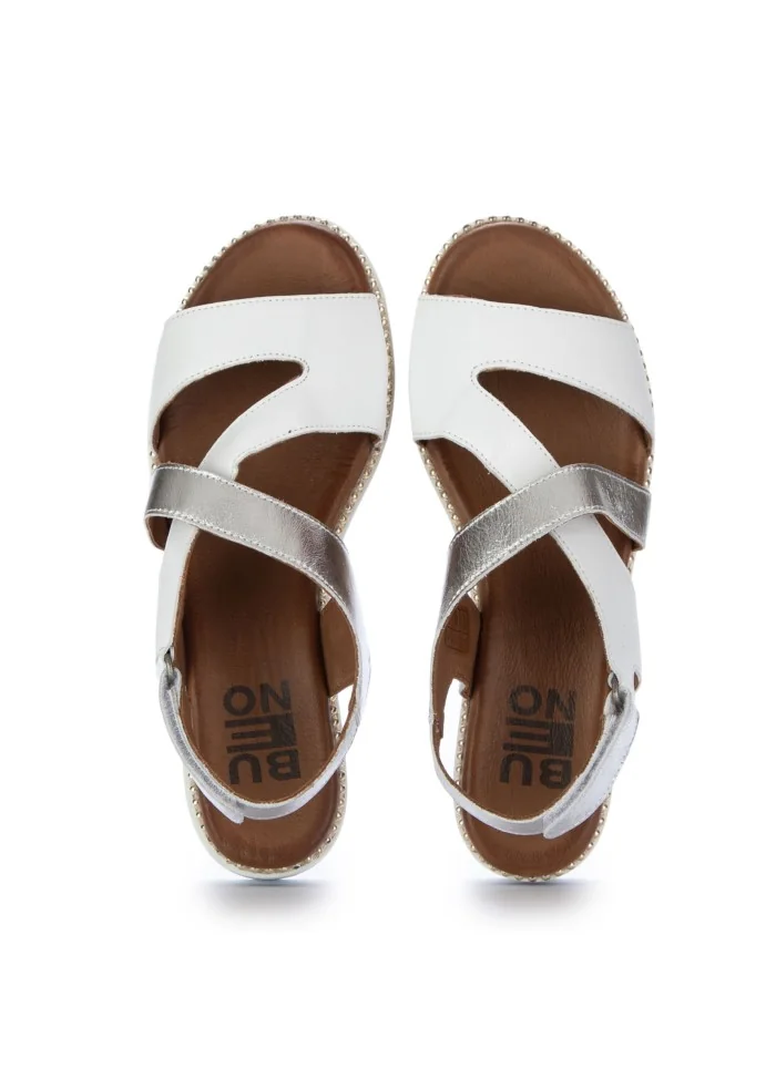 womens sandals bueno two tone white silver