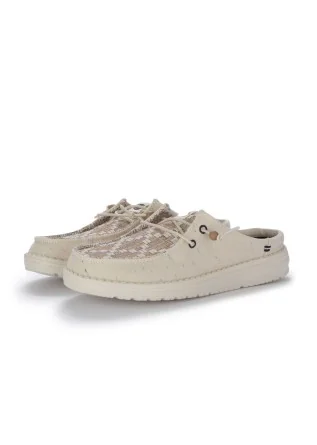 womens shoes hey dude wendy slip classic beige multicolor