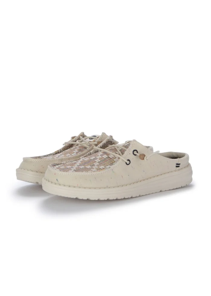 scarpe donna hey dude wendy slip classic beige multicolor