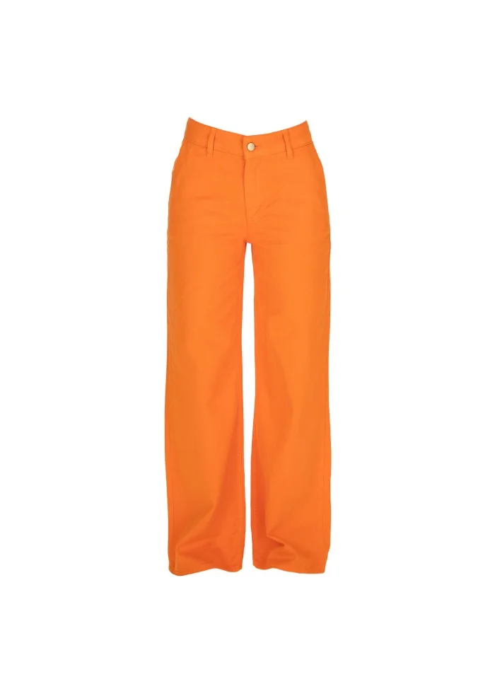 damen hose kartika weitem bein orange