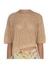 SEMICOUTURE | TOP PREFORATED BEIGE