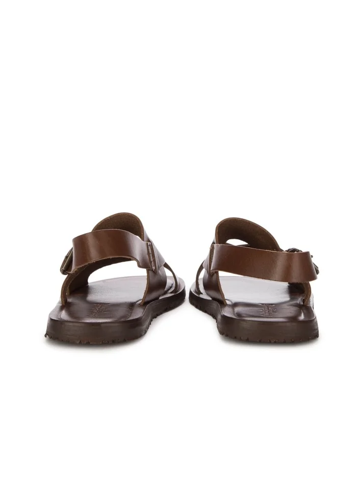 mens sandals cuoieria toscana cross strap brown