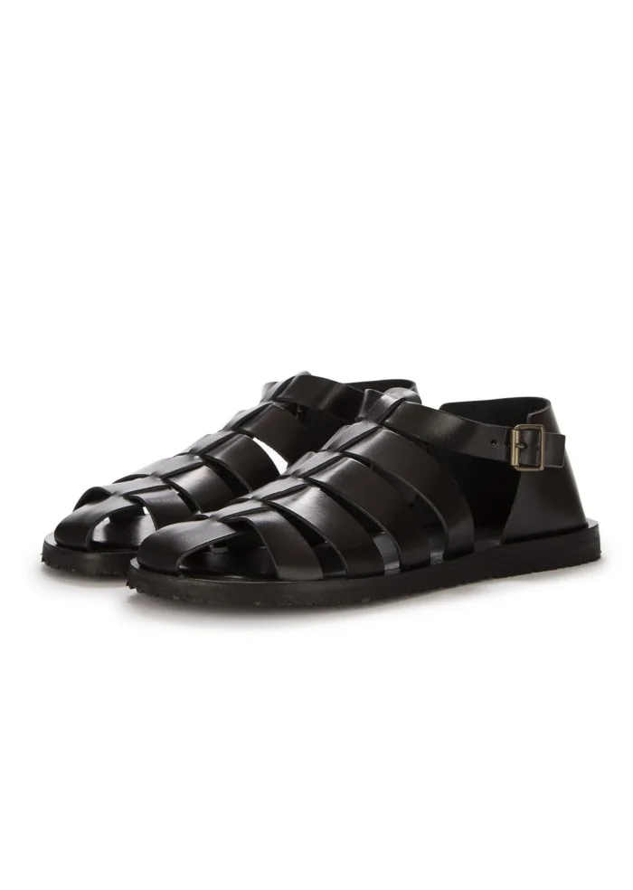 herren fisherman sandalen cuoieria toscana dive schwarz