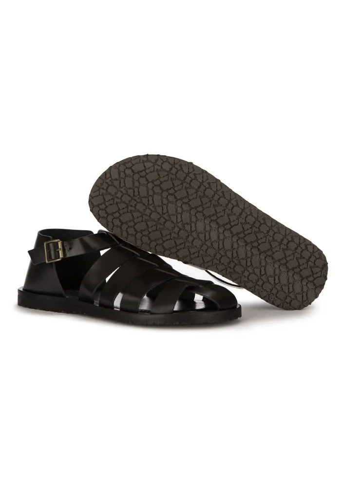 herren fisherman sandalen cuoieria toscana dive schwarz