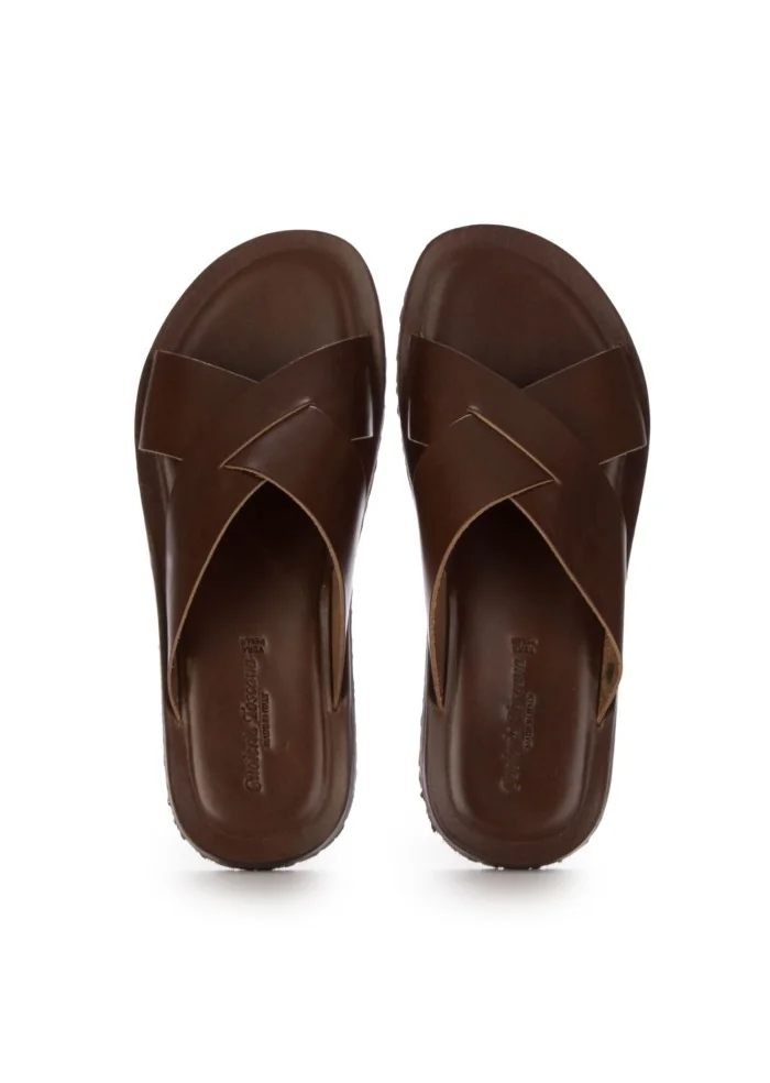 herren sandalen cuoieria toscana dive cognac braun