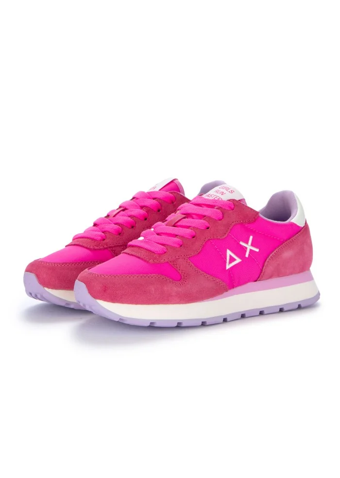 womens sneakers sun68 ally solid nylon fuchsia