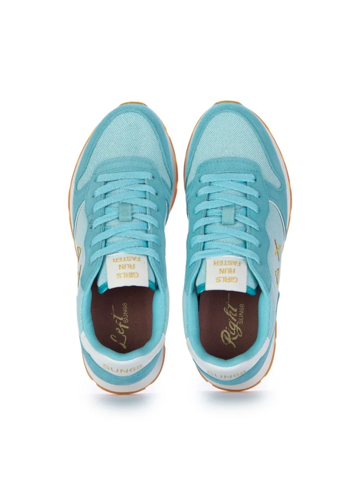 sneakers donna sun68 ally glitter textile azzurro