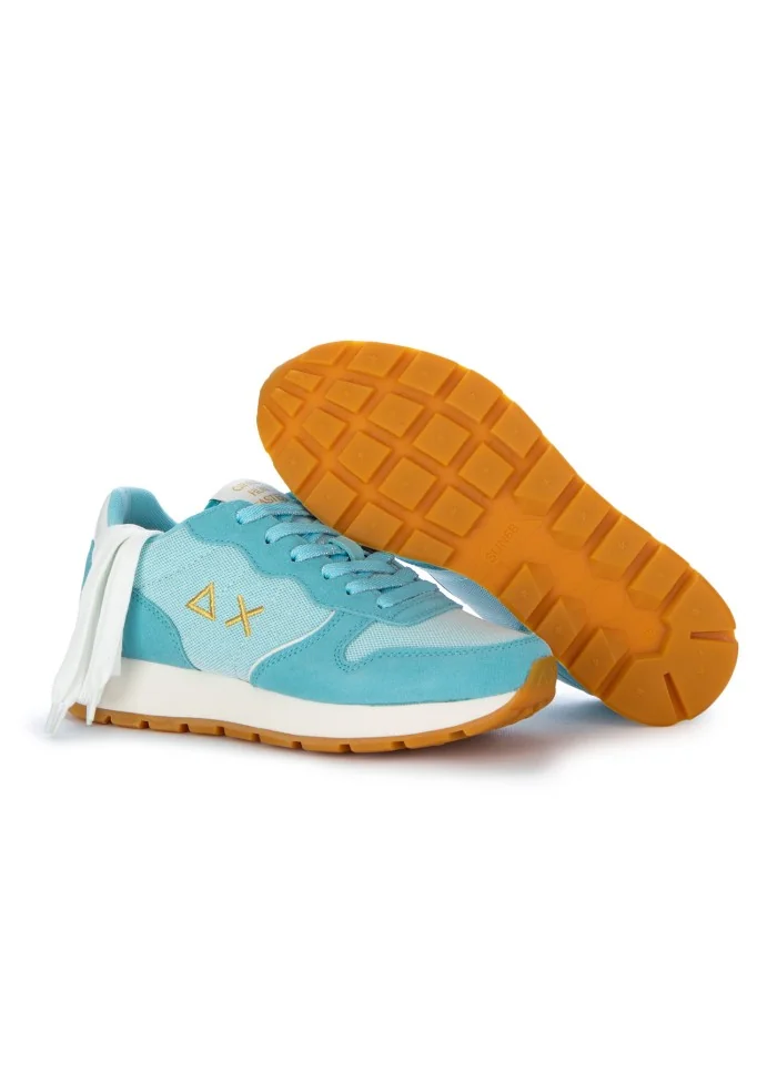 sneakers donna sun68 ally glitter textile azzurro