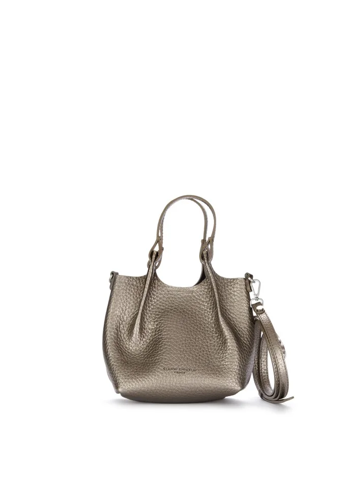 borsa a mano donna gianni chiarini dua mini metallico