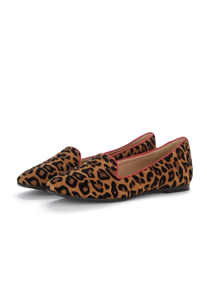 womens ballet flats il borgo firenze leopardino brown black red