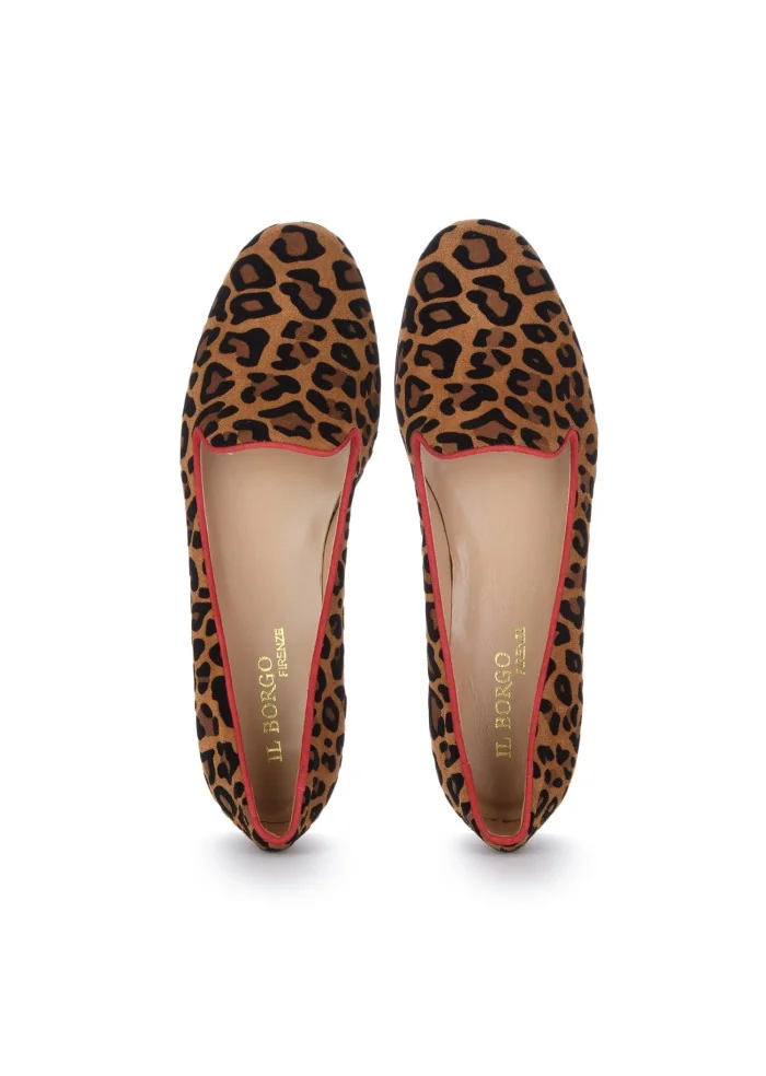 womens ballet flats il borgo firenze leopardino brown black red