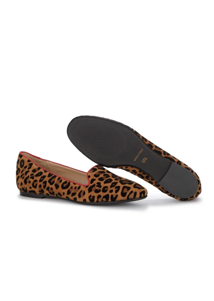 ballerine donna il borgo firenze leopardino marrone nero rosso