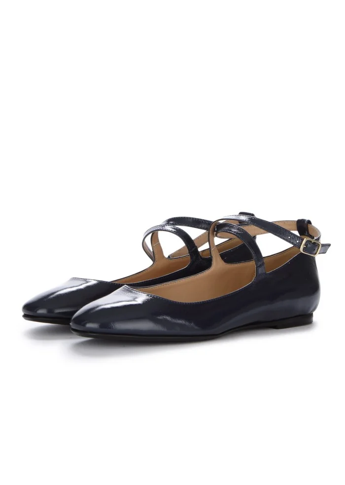 damen flache schuhe il borgo firenze blau